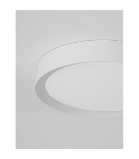Luton 55cm Integrated LED Semi Flush Light Sandy White Aluminium Matt White LED 47W 3525Lm 3000K-2