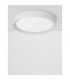 Luton 55cm Integrated LED Semi Flush Light Sandy White Aluminium Matt White LED 47W 3525Lm 3000K-4