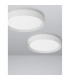 Luton 55cm Integrated LED Semi Flush Light Sandy White Aluminium Matt White LED 47W 3525Lm 3000K-5