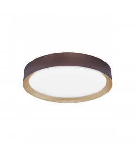 Luton 55cm Integrated LED Semi Flush Light Coffee Brown Aluminium Matt White LED 47W 3525Lm 3000K-1