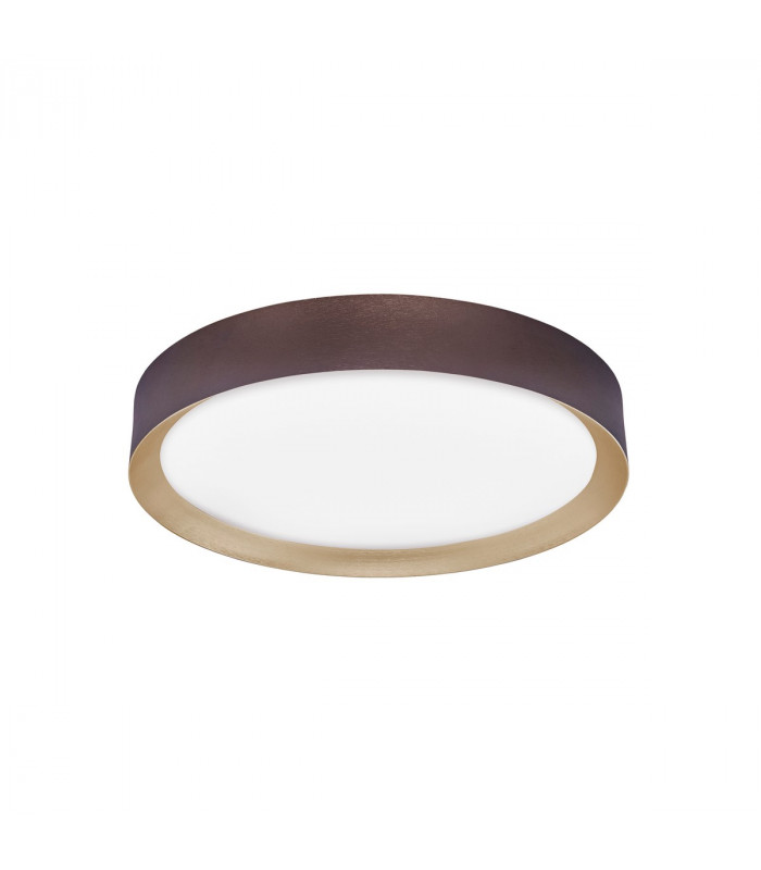 Luton 55cm Integrated LED Semi Flush Light Coffee Brown Aluminium Matt White LED 47W 3525Lm 3000K-1
