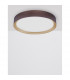 Luton 55cm Integrated LED Semi Flush Light Coffee Brown Aluminium Matt White LED 47W 3525Lm 3000K-4