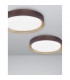 Luton 55cm Integrated LED Semi Flush Light Coffee Brown Aluminium Matt White LED 47W 3525Lm 3000K-6