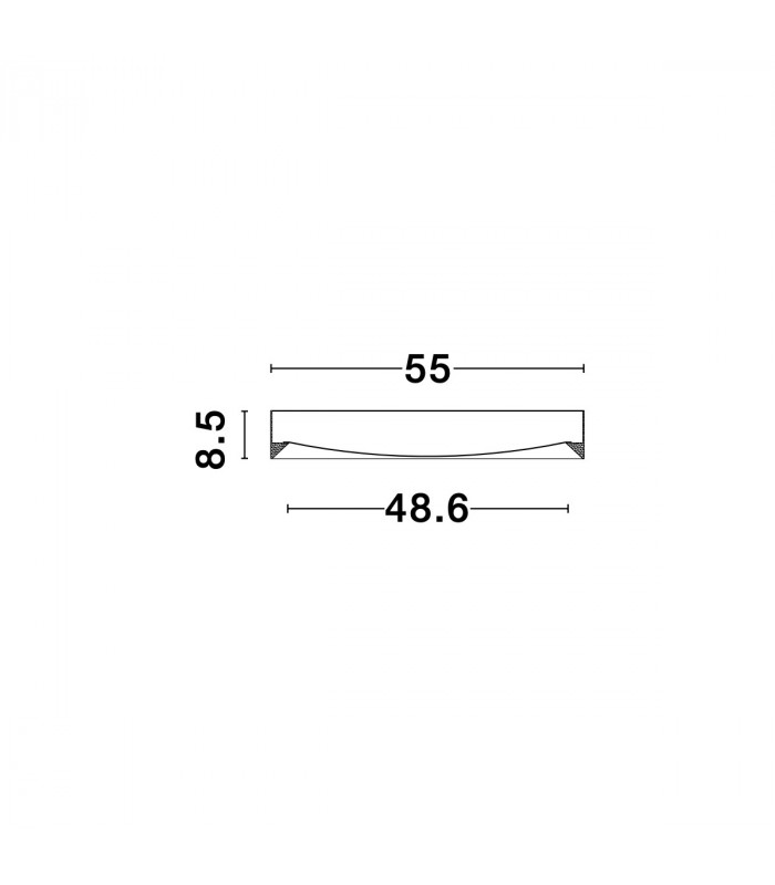 Luton 55cm Integrated LED Semi Flush Light Coffee Brown Aluminium Matt White LED 47W 3525Lm 3000K-7