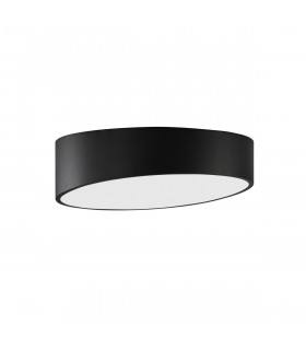 Maggio 40cm Integrated LED Semi Flush Light Sandy Black Aluminium Matt White LED 30W 2280Lm 3000K-1