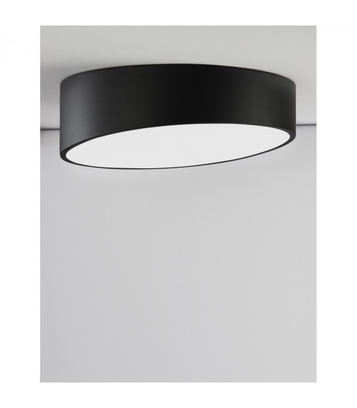 Maggio 40cm Integrated LED Semi Flush Light Sandy Black Aluminium Matt White LED 30W 2280Lm 3000K-2