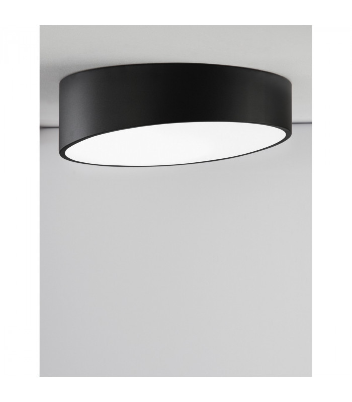 Maggio 40cm Integrated LED Semi Flush Light Sandy Black Aluminium Matt White LED 30W 2280Lm 3000K-3