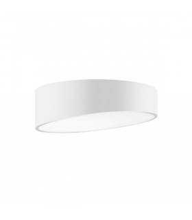 Maggio 40cm Integrated LED Semi Flush Light Sandy White Aluminium Matt White LED 30W 2280Lm 3000K-1