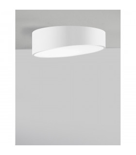 Maggio 40cm Integrated LED Semi Flush Light Sandy White Aluminium Matt White LED 30W 2280Lm 3000K-2