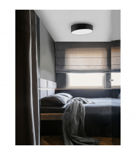 Maggio 50cm Integrated LED Semi Flush Light Sandy Black Aluminium Matt White LED 60W 4280Lm 3000K-2