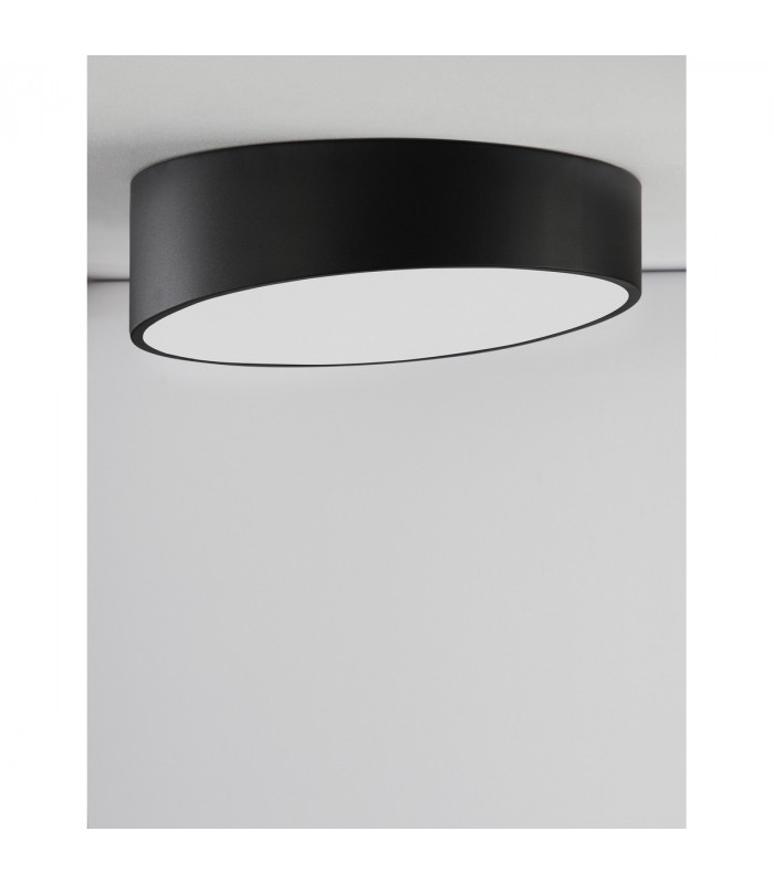 Maggio 50cm Integrated LED Semi Flush Light Sandy Black Aluminium Matt White LED 60W 4280Lm 3000K-4