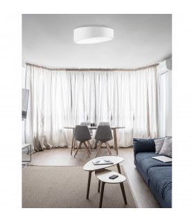 Maggio 50cm Integrated LED Semi Flush Light Sandy White Aluminium Matt White LED 60W 4280Lm 3000K-2