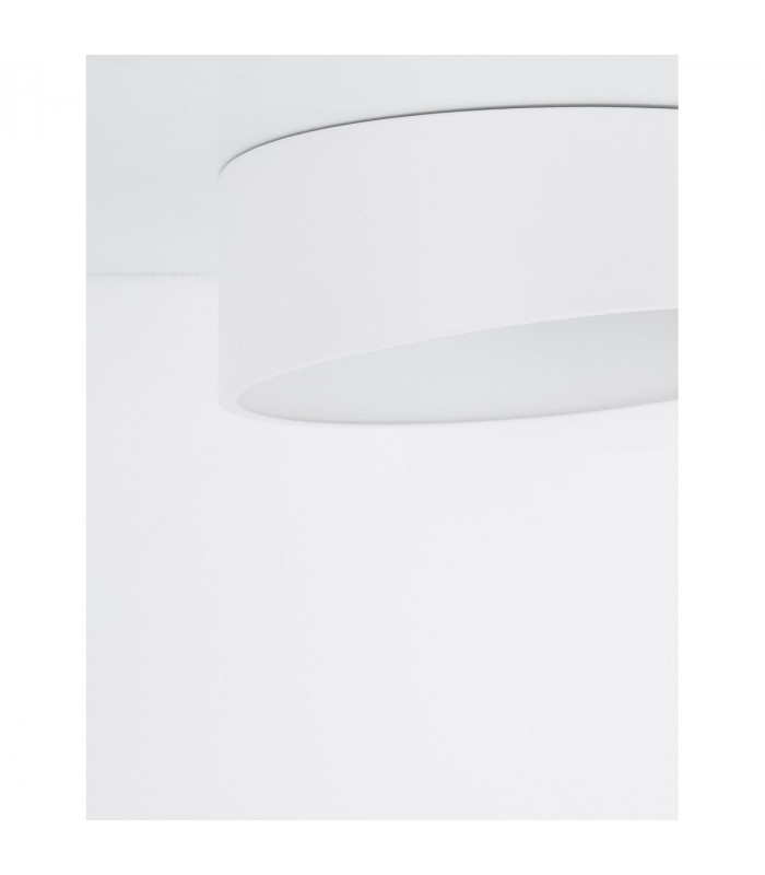 Maggio 50cm Integrated LED Semi Flush Light Sandy White Aluminium Matt White LED 60W 4280Lm 3000K-6
