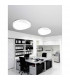 Onda 40cm Integrated LED Semi Flush Light White Iron Glass LED 27W 990Lm 3000K-2