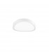 Onda 50cm Integrated LED Semi Flush Light White Iron Glass LED 45W 1600Lm 3000K-1