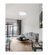 Onda 50cm Integrated LED Semi Flush Light White Iron Glass LED 45W 1600Lm 3000K-2
