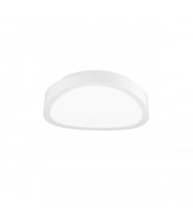 Onda 75cm Integrated LED Semi Flush Light White Iron Glass LED 95W 3400Lm 3000K-1