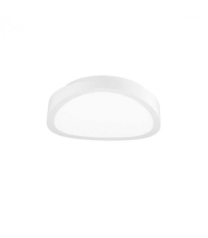 Onda 75cm Integrated LED Semi Flush Light White Iron Glass LED 95W 3400Lm 3000K-1