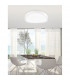 Onda 75cm Integrated LED Semi Flush Light White Iron Glass LED 95W 3400Lm 3000K-2