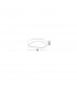 Onda 75cm Integrated LED Semi Flush Light White Iron Glass LED 95W 3400Lm 3000K-3