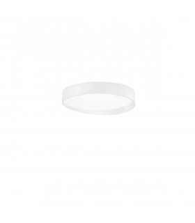 Fano 40cm Integrated LED Semi Flush Light White Aluminium LED 26W 1560Lm 3000K-1