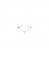 Fano 40cm Integrated LED Semi Flush Light White Aluminium LED 26W 1560Lm 3000K-3