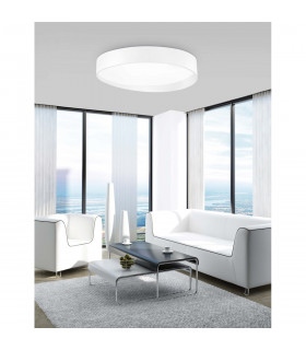 Fano 80cm Integrated LED Semi Flush Light White Aluminium LED 87W 5220Lm 3000K-2