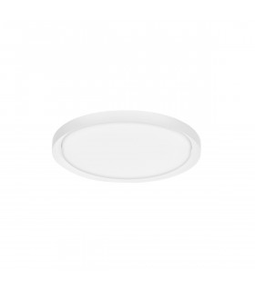 Troy 46cm Integrated LED Semi Flush Light Metal Matt White Outside Matt White Inside LED 40W 2200Lm 3000K-1