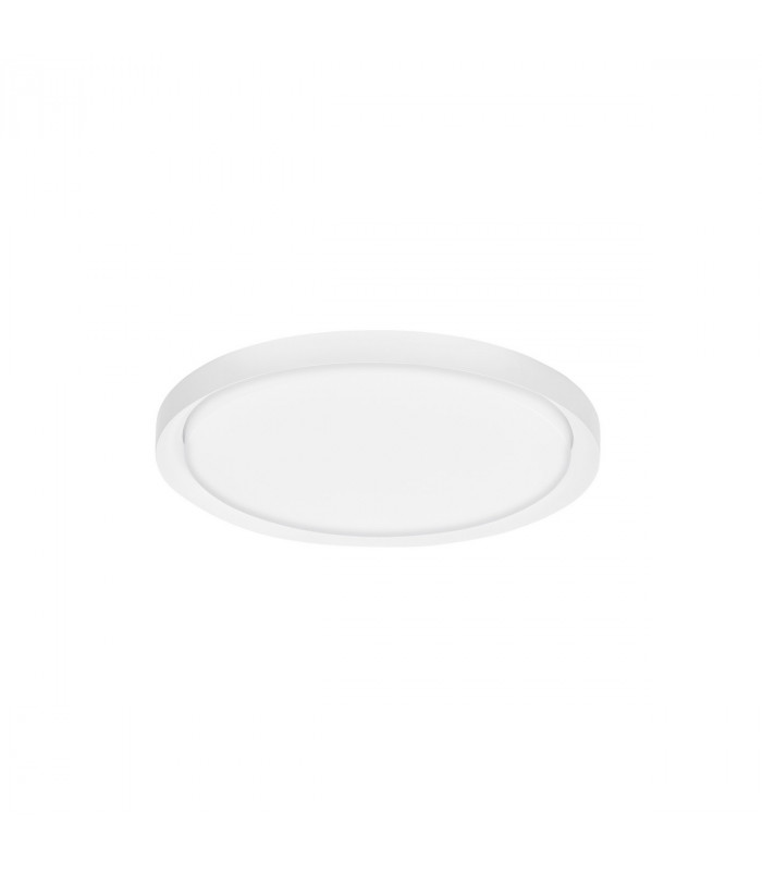 Troy 46cm Integrated LED Semi Flush Light Metal Matt White Outside Matt White Inside LED 40W 2200Lm 3000K-1