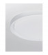 Troy 46cm Integrated LED Semi Flush Light Metal Matt White Outside Matt White Inside LED 40W 2200Lm 3000K-4