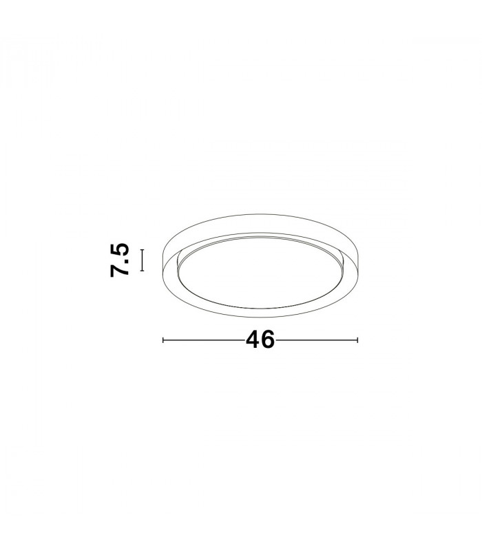 Troy 46cm Integrated LED Semi Flush Light Metal Matt White Outside Matt White Inside LED 40W 2200Lm 3000K-6