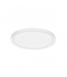 Troy 56cm Integrated LED Semi Flush Light Metal Matt White Outside Matt White Inside LED 50W 2750Lm 3000K-1