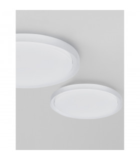 Troy 56cm Integrated LED Semi Flush Light Metal Matt White Outside Matt White Inside LED 50W 2750Lm 3000K-2