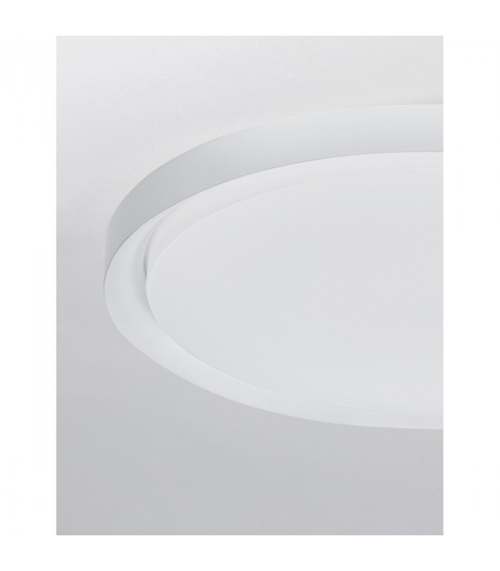 Troy 56cm Integrated LED Semi Flush Light Metal Matt White Outside Matt White Inside LED 50W 2750Lm 3000K-5
