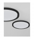 Troy 46cm Integrated LED Semi Flush Light Metal Matt Black Outside Matt White Inside LED 40W 2200Lm 3000K-2