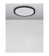 Troy 46cm Integrated LED Semi Flush Light Metal Matt Black Outside Matt White Inside LED 40W 2200Lm 3000K-3