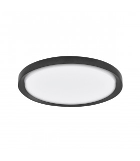 Troy 56cm Integrated LED Semi Flush Light Metal Matt Black Outside Matt White Inside LED 50W 2750Lm 3000K-1