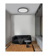 Troy 56cm Integrated LED Semi Flush Light Metal Matt Black Outside Matt White Inside LED 50W 2750Lm 3000K-2