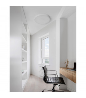 Hadon 40cm Integrated LED Semi Flush Light Sandy White Aluminium Matt White LED 24W 1380Lm 3000K-2