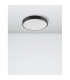 Hadon 40cm Integrated LED Semi Flush Light Sandy Black Aluminium Matt White LED 24W 1380Lm 3000K-2