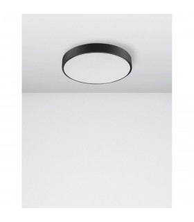 Hadon 40cm Integrated LED Semi Flush Light Sandy Black Aluminium Matt White LED 24W 1380Lm 3000K-2