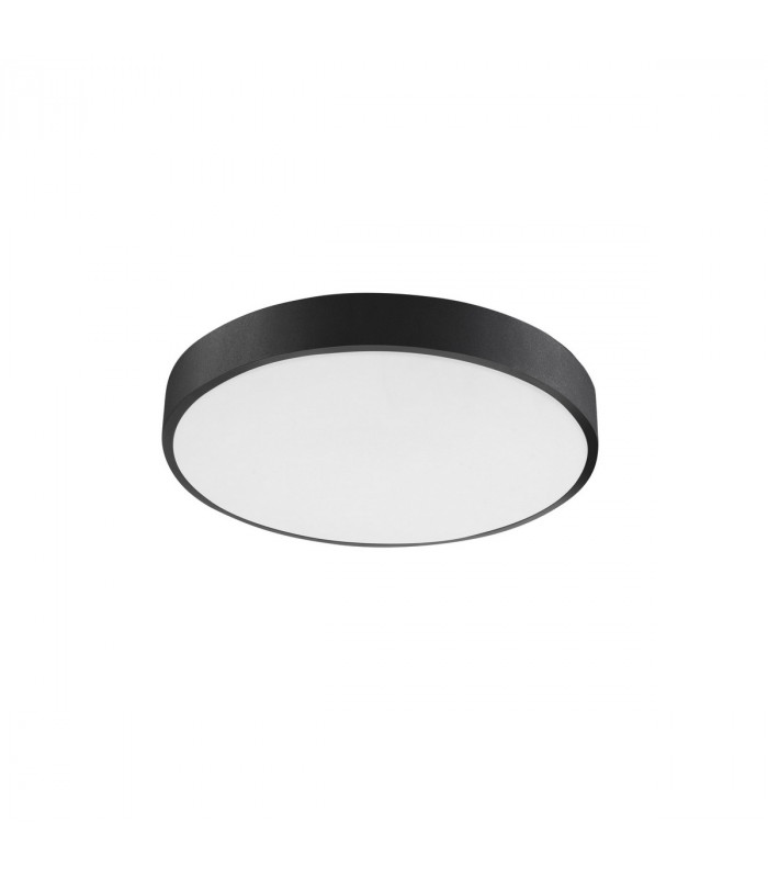 Hadon 40cm Integrated LED Semi Flush Light Sandy Black Aluminium Matt White LED 24W 1380Lm 3000K-3