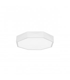 Eben 40cm Integrated LED Semi Flush Light Sandy White Aluminium Matt White LED 24W 1380Lm 3000K-1