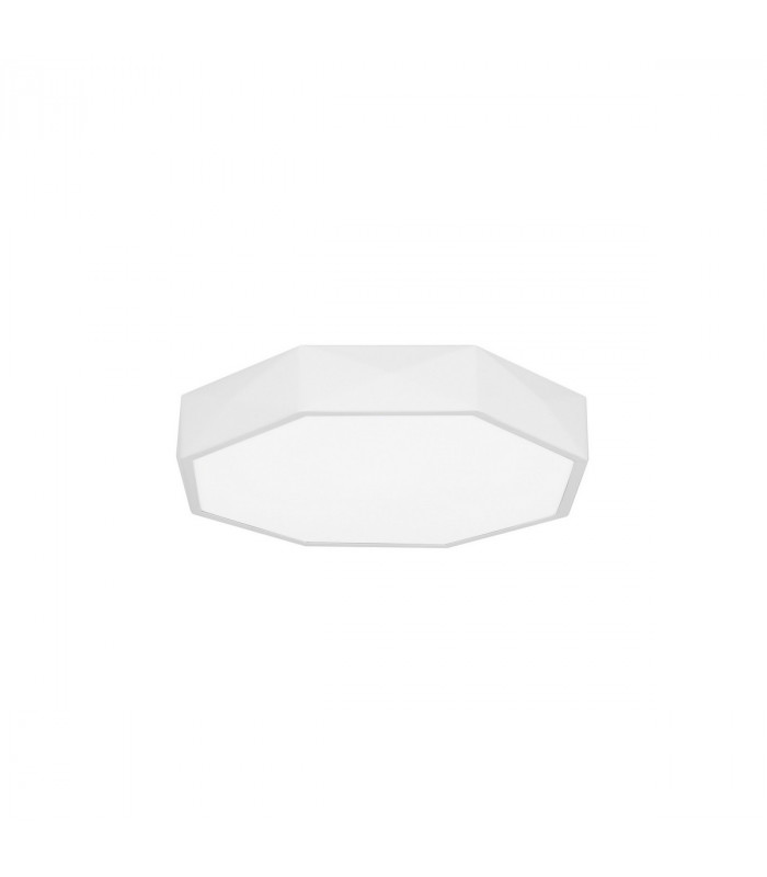 Eben 40cm Integrated LED Semi Flush Light Sandy White Aluminium Matt White LED 24W 1380Lm 3000K-1
