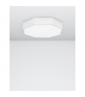 Eben 40cm Integrated LED Semi Flush Light Sandy White Aluminium Matt White LED 24W 1380Lm 3000K-2
