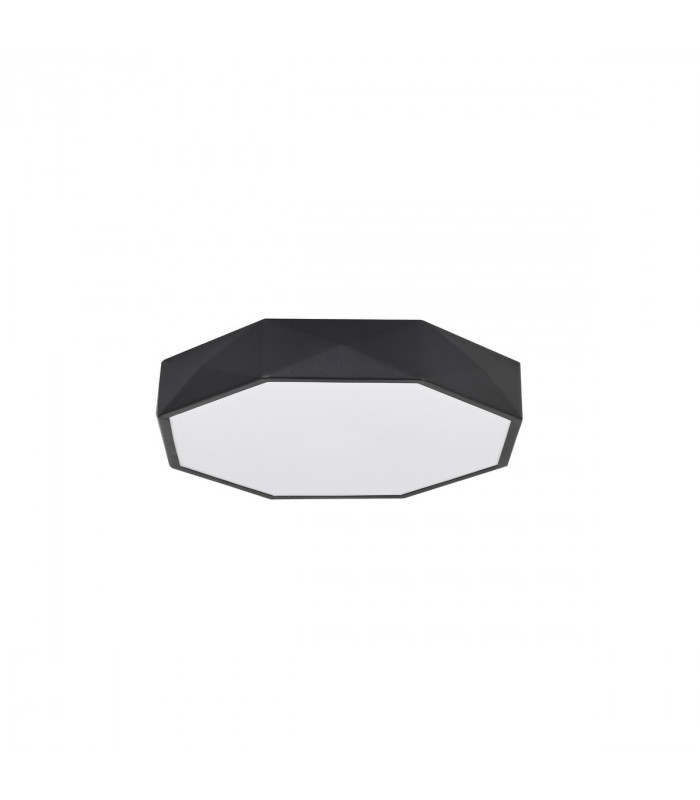 Eben 40cm Integrated LED Semi Flush Light Sandy Black Aluminium Matt White LED 24W 1380Lm 3000K-1