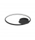 Fuline 50cm Integrated LED Semi Flush Light Sandy Black Aluminium LED 32W 2320 Lm 3000K-1