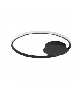 Fuline 50cm Integrated LED Semi Flush Light Sandy Black Aluminium LED 32W 2320 Lm 3000K-1