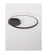 Fuline 50cm Integrated LED Semi Flush Light Sandy Black Aluminium LED 32W 2320 Lm 3000K-4