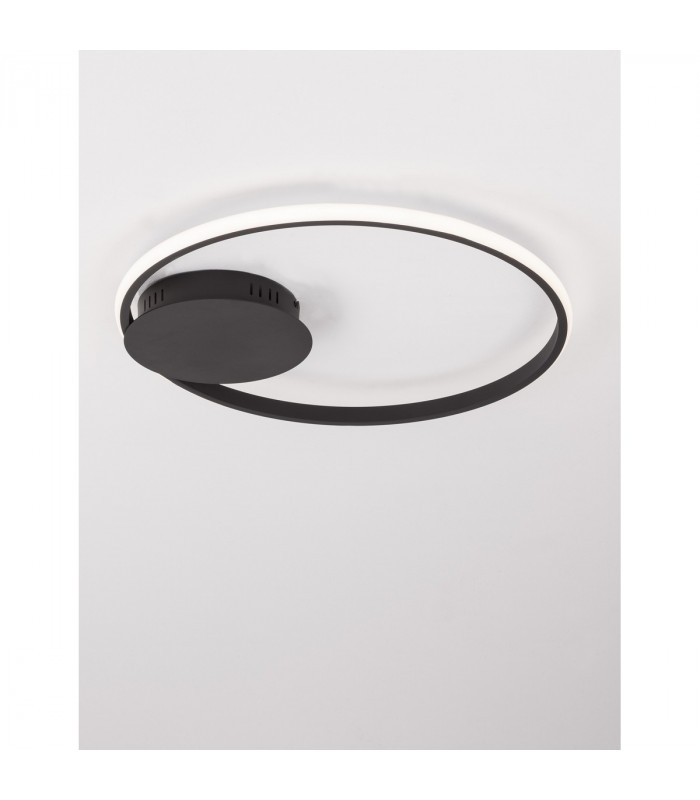 Fuline 50cm Integrated LED Semi Flush Light Sandy Black Aluminium LED 32W 2320 Lm 3000K-4